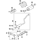 28751-1m000 Kia Genuine Oem Rear Muffler Gasket