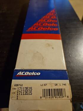 17113515 Acdelco Nos Ac Delco Pcv Valve Kit Cv892c