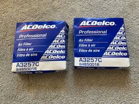 84850016 Acdelco A3257c 2x Air Filter Gm Duramax Diesel 6.6 L5p 2017-2019 84850016 Acdelco A3257c 2x Air Filter Gm Duramax Diesel 6.6 L5p 2017-2019