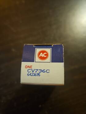 Cv736c Acdelco Oe Nos Ac Delco Pvc Valve For 65-72 Corvette/camaro/chevelle/nova