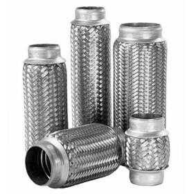 8811 Ansa Exhaust Flex Coupling 300 Series Ss 1.75 Inch Core No Necks 6 Oal