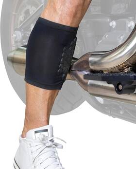 Burn Jacket 761856343481 Burnjacket Max Motorcycle Exhaust Pipe Protective Sleeve Leg Guard Black