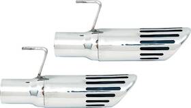 Mb1494 Classic Industries 1971-72 Mopar B-body Slotted Exhaust Tip Black Long Style 2.5 Inch Pair