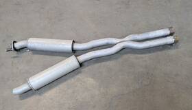 331.ch2s23 Dodge 3.6l Mid Exhaust Muffler Pipes Fits 19 20 21 22 23 Challenger