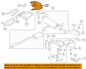 Cv6z5811434a Ford Oem 13-19 Continental Exhaust System Heat Shields-heat Shield