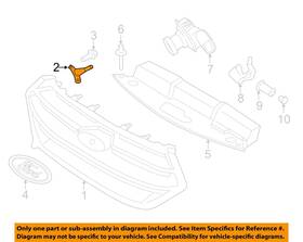 Ft4z5803178a Ford Oem 15-16 Edge Front Bumper Grille Grill-grille Retainer Right