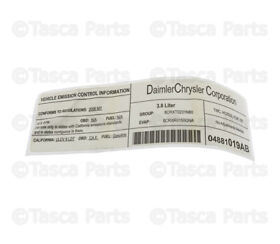 4881019ab Genuine Mopar Label