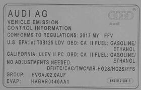 8w0010504ab Genuine Volkswagen/audi Oem Emission Label For Vw/audi 8k0010504p 8w0010504ab Genuine Volkswagen/audi Oem Emission Label For Vw/audi 8k0010504p