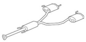 18307szaa02 Honda 2009-2015 Pilot Passenger Right Muffler Assembly Oem