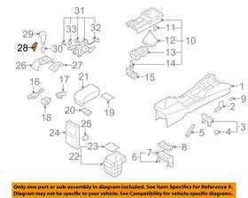 957612h700 Hyundai Oem 07-12 Elantra Console-interlock