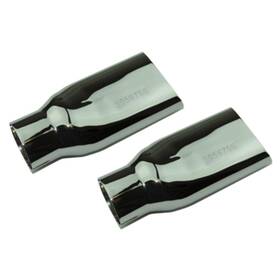 Inl15243 Inline Tube 1969-72 Chevrolet Chevelle Cow Bell Chrome Exhaust Tips 2pc