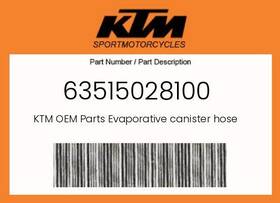 63515028100 Ktm Genuine Evaporative Canister Hose - Purge Valve