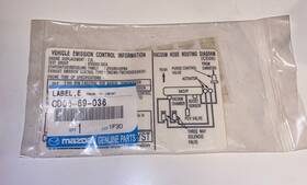 Cd0669036 Mazda 2006-2007 Genuine 5 Emission Label New Oem Part Number