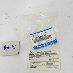 Py1h-69-036 Mazda New 2014 2015 2016 6 I4 2.5l Emission Control Sticker Oem Py1h-69-036 Mazda New 2014 2015 2016 6 I4 2.5l Emission Control Sticker Oem