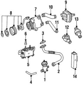 Mercedes-benz 120-141-05-83 Genuine Mercedes-benz Hose
