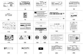 222-584-54-06 Mercedes-benz Genuine Info Label Tire Pressure