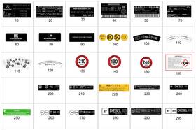 247-584-62-02 Mercedes-benz Genuine Information Label 247-584-62-02 Mercedes-benz Genuine Information Label