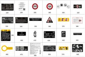 256-221-09-00 Mercedes-benz Genuine Information Label