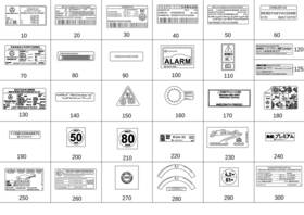 270-221-19-00 Mercedes-benz Genuine Information Label 270-221-19-00 Mercedes-benz Genuine Information Label
