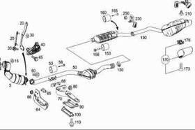 A2044903035 Mercedes-benz 2012 C250 Muffler Assembly Oem