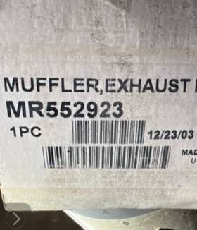 Mr552928 Mitsubishi Muffler Exhaust Mr552928 Mitsubishi Muffler Exhaust