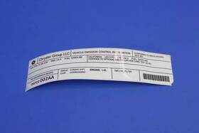 04722002aa Mopar Genuine Vehicle Emission Control Information Label 4722002aa