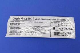 Mopar 47480067aa Genuine Vehicle Emission Control Information Label