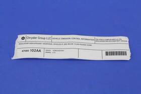 47480102aa Mopar Genuine Label