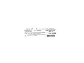 47480486aa Mopar Genuine Vehicle Emission Control Information Label 47480486aa Mopar Genuine Vehicle Emission Control Information Label