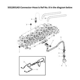 5011901ad Mopar Genuine Connector Hose