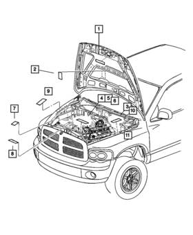 52022201ab Mopar Genuine Emission Label