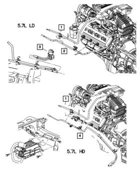 52121035ag Mopar Genuine Vacuum Emission Harness