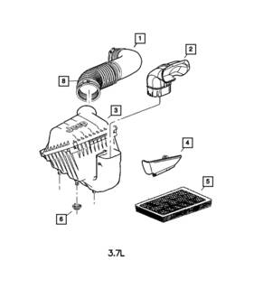 53013103aa Mopar Genuine Fresh Air Inlet