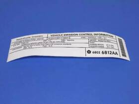 68026812aa Mopar Genuine Emission Label