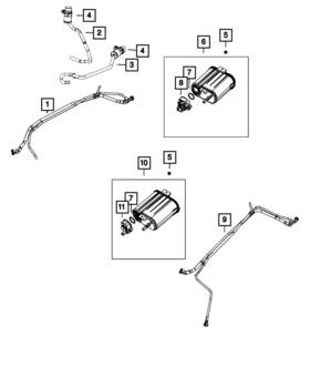 68170674aa Mopar Genuine Fuel Filler Vent Hose And Filter