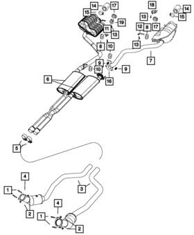 68239884aa Mopar Genuine 2014 Chrysler 300 Dodge Charger Exhaust Bracket Right