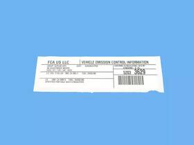 68282232aa Mopar Genuine Emission Label