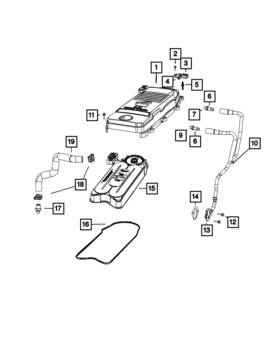 68443549aa Mopar Genuine Crankcase Breather Cover 68443549aa Mopar Genuine Crankcase Breather Cover