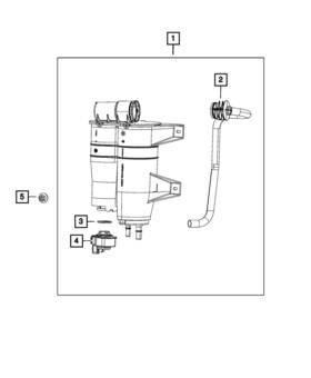 68457019aa Mopar Genuine Fuel Filter And Tube