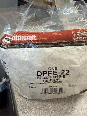 Bc3z-9j460-e Motorcraft Ford Exhaust Gas Differential Pressure