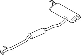 B0100-1a35b Nissan Infiniti Exhaust Muffler. Muffler