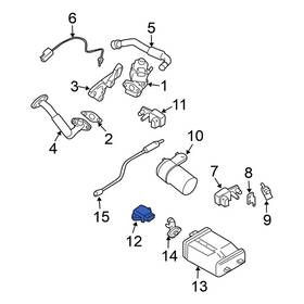 223651tv1d Nissan Oe For Altima 02-24 Evaporative Emissions System Pressure Sensor