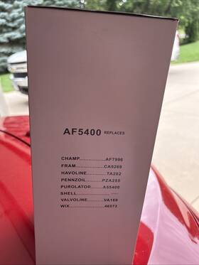 Pza255 Service Champ Af5400 Air Filter Replaces Pennzoil Pza255. Havoline Ta202 Fram Ca9269 Va169