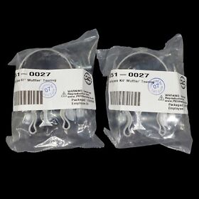 551-0027 Set Of 2 S&s Accu Seal Hardware Kit Harley Touring Muffler Clamps 1.75