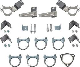 Sc64008 Shafers Classic 1957 Chevrolet 8 Cylinder Dual Exhaust Clamp And Hanger Set