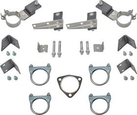 Sc64015 Shafers Classic 1957 Chevrolet 8 Cylinder Without Crossover Dual Exhaust Clamp And Hanger Set