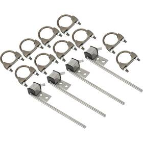 91604024 Speedway Motors Weld-on Exhaust Hardware Install Kit 3 Inch