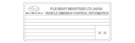 14808aj28a Subaru Genuine Emission Label 14808aj28a Subaru Genuine Emission Label