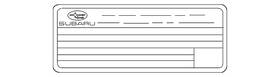14808aj300 Subaru Genuine Emission Label