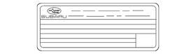 14808aj390 Subaru Genuine Emission Label